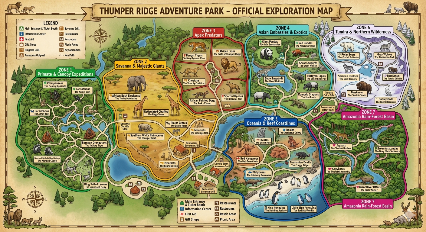 Thumper Ridge Adventure Park Official Exploration Map